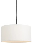 Lampa wisząca czarna klosz biały 50cm - Combi Nowoczesny Oswietlenie wewnetrzne
