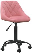 Różowy tapicerowany fotel obrotowy G6-M00
