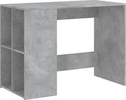 Szare biurko z regałem w kolorze beton H3-G07