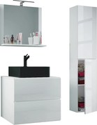 Umywalka 4-częściowa meble łazienkowe Lendas 60 cm L