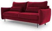 Czerwona sofa rozkładana ze schowkiem Cosmopolitan Design Vermont