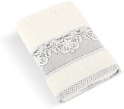 Bellatex Frotte ręcznik kąpielowy kolekcja Orchidea waniliowy, 70 x 140 cm, 70 x 140 cm