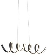 Designerska lampa wisząca czarna z możliwością ściemniania, w tym LED, duża - Twisted Nowoczesny Oswietlenie wewnetrzne
