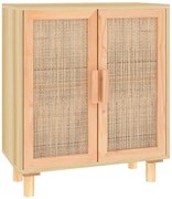 Brązowa komoda na nóżkach z półkami D6-C63