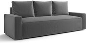 Szara sofa rozkładana z funkcją spania T5-E13