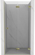 Mexen Lunar-F drzwi prysznicowe składane prawe 60 cm, transparent, złote - 836-060-000-50-00-P