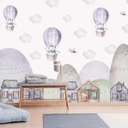 Fototapeta - Fioletowy krajobraz (196x136 cm)