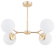 Żyrandol FOTON 4xE14/40W/230V złoty/biały