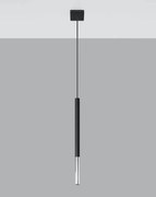 Lampa wisząca MOZAICA 1 czarna/chrom SOLLUX  LIGHTING
