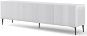 Biała szafka na TV z lamelami 200 cm L1-N59