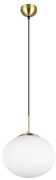 Lampa wisząca w biało-złotym kolorze ze szklanym kloszem ø 30 cm Fomento – Trio
