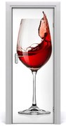 Naklejka na drzwi samoprzylepna Czerwone wino