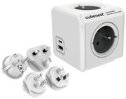 Rozgałęźnik do gniazdka 13 cm PowerCube ReWirable USB – Cubenest