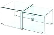 Szklane stoliki zestaw 2 szt. 44.5x49 cm Cristal – Tomasucci