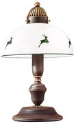 Kolarz 731.73.100 - Lampa stołowa NONNA 1xE27/75W/230V brązowy/jelenie zielony