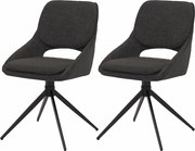 Krzesło do jadalni MCW-N73 (zestaw 2 szt.),  ciemnoszare