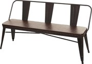 Ławka 3-osobowa MCW-H10,  czarno-brązowy