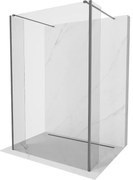 Mexen Kioto ścianka prysznicowa wolnostojąca 95 x 30 x 30 cm, transparent, gun metal - 800-095-030-222-95-00-030