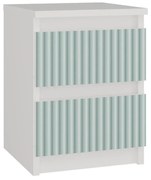 Szafka nocna do pokoju dziecięcego biały + miętowy G6-B00