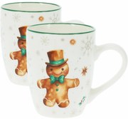 Zestaw 2 kubków porcelanowych Gingerbread 320 ml