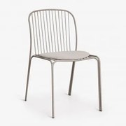 Krzesło Ogrodowe Ze Stali Anerina Moka Brown - Sklum