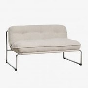 Sofa Dwuosobowa Tapicerowana Matilda Bouclé Kolory Naturalne - Sklum