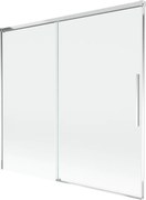 Mexen Rox parawan nawannowy 2-skrzydłowy rozsuwany 170 x 150 cm, transparent, chrom - 8C9-170-001-01-00