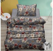 PrzytulneMieszkanie.pl PrzytulneMieszkanie.pl Bawełniana pościel BOTANESSE szara Rozmiar pościeli: 70 x 90 cm | 140 x 200 cm