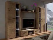 Meblościanka Rena XL 300 cm - dąb lefkas