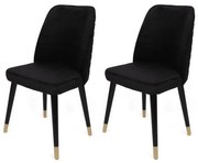 Zestaw krzeseł do jadalni Hugo Black and Black, 2 szt.