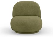 Zielony fotel z materiału bouclé Chuck – Micadoni Home