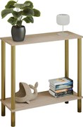 Nowoczesna konsola na złotym stelażu dąb sonoma B0-T84