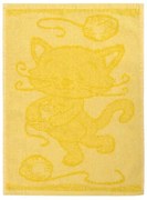 Ręcznik dziecięcy Cat yellow, 30 x 50 cm