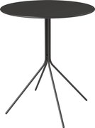Outsunny Stół ogrodowy Ø60 x 71 cm, Odporny na warunki atmosferyczne balkonowy stół ze stali, Okrągły stolik pomocniczy czarny