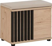 Szafka na buty z siedziskiem PEDRO hickory jackson/czarna