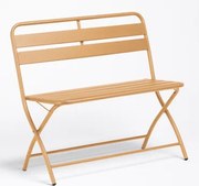 Składana Ławka Ogrodowa Janti 90 Cm Musztarda - Sklum