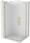 Mexen Velar L Duo kabina prysznicowa rozsuwana 90 x 80 cm, szron, złota szczotkowana - 871-090-080-02-33-55
