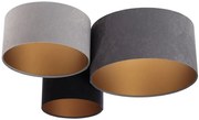 Welurowy potrójny plafon glamour T4-S80