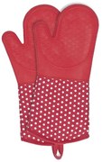Zestaw 2 czerwonych rękawic kuchennych z silikonu Wenko Oven