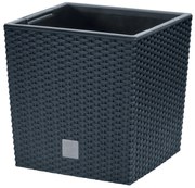 Donica ogrodowa z wkładem Rato Low 17 x 17 x 17 cm antracyt PROSPERPLAST