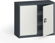 Szafa metalowa, 800 x 950 x 400 mm, 2 półki, grafitowy / szary