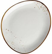 Mäser Owalny talerz Pintar White brązowe kropki 29x 26 cm, L