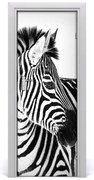 Naklejka samoprzylepna na drzwi Zebra w śniegu