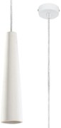 Biała lampa wisząca z ceramicznym kloszem ø 8 cm Alverna – Sollux