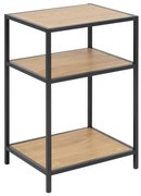 Stolik nocny SARON dąb/czarny