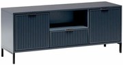 Lamelowa szafka rtv w kolorze indigo K7-L71