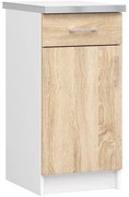 Dolna szafka kuchenna z blatem dąb sonoma 40 cm N2-G94