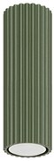 Plafon KARBON 20 zielony oliwkowy ryflowany SOLLUX LIGHTING