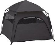 PawHut Namiot dla Zwierząt, Namiot dla Psów, składany, odporny na pogodę, buda dla dużych psów, Czarny