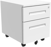 Biały kontenerek biurowy zamykany na klucz H5-S64